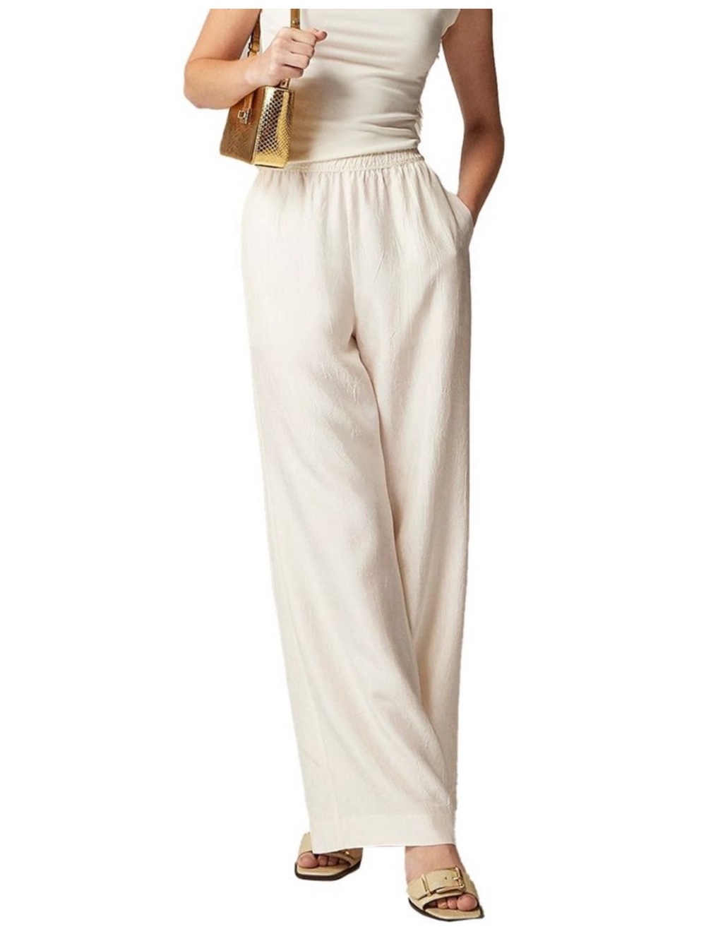 J. Crew stratus pant, cream, Size S